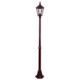 Single Head Post Light - 240V B22 IP43 1930mm Burgundy Made In Italy Single Head Post Light - 240V B22 IP43 1930mm Burgundy Made In Italy